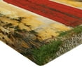 thumbnail image 2 of Ambesonne Rustic Fitted Sheet, Aged Doors Tuscan House, Twin Size, Yellow Beige Red, 2 of 3