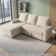 thumbnail image 4 of Salas L Love Seat Sofá cama Chaise long Confortable Café claro Melody Muebles R21, 4 of 5