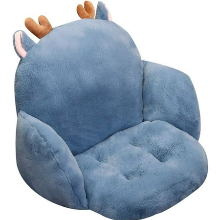 

DanceeMangoo Forever Comfort Seat Cushion for Office Chair Rabbit Hair Seat Multicolor Relax Lazy Buttocks Home Backrest Chair Pads (Blue)