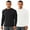 Black White, variant on Men's Long Sleeve Shirt Mock Turtleneck Cotton Basic Thermal Undershirt Lightweight Pullover