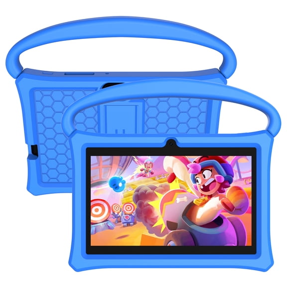 Android Kids Tablet 7 inch with Case, 2GB RAM, 32GB ROM, Touch Screen, Quad-Core,1024x600| Wi-Fi| Google Certified(Blue)