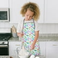 thumbnail image 4 of Colorful Cartoon Dinosaurs Palms Pattern Kids Aprons for Girls and Boys,Adjustable Neck Strap Toddler Aprons for Kids Cooking Baking, 4 of 6