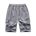 thumbnail image 3 of Njoeus Mens Elastic Waist Cargo Shorts Men Casual Classic Fit Drawstring Summer Shorts S-4XL (Available in Big & Tall Sizes), 3 of 3