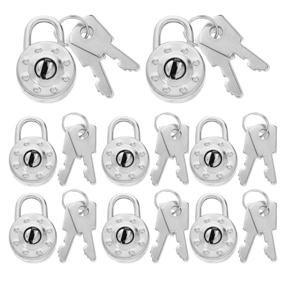 Masteelf 1 Set Mini Round Shaped Padlocks With Keys Round Padlock Mini Padlocks Diary Lock And Key Set Mini Lock And Key Set Pad Locks