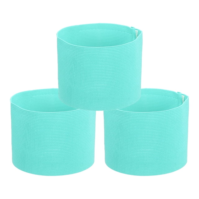 Banda de Capitán de Fútbol, 3 Piezas de Bandas de Capitán para Fútbol, Banda de Capitán Elástica, Bandas Deportivas Azul Claro