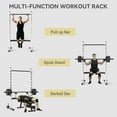 thumbnail image 7 of Barara King Barbell Rack with Pull Up Bar and Barbell Bar, Squat Rack Barbell Bench Press for Home Gym, White, 7 of 7