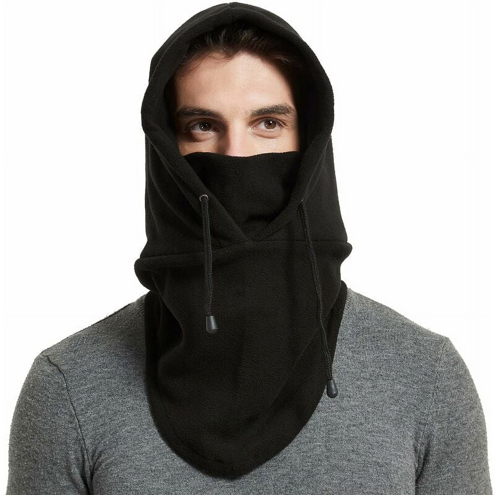 2 PCS Double Layer Scarf,Pink Polar Fleece Bonnet,Windproof and Warm Hood,Ski Mask,Snow Protector for Men and Women