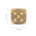 thumbnail image 2 of 6pcs Brass Craft Dices Simple Game Dice Props Solid Brass Craft Small Dices, 2 of 8