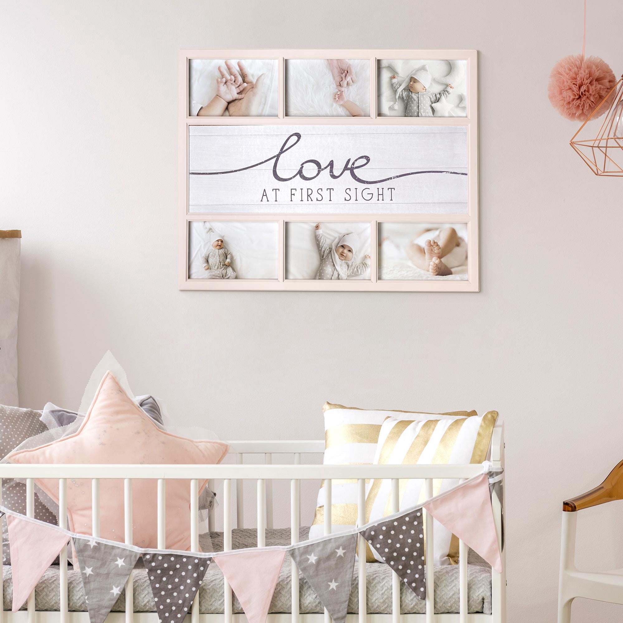 Crystal Art Gallery Love Blush Photo Collage Frame - 18.7" x 15"