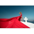 thumbnail image 3 of Women's Flying Dresses Photoshoot Dress | Flowy Dress | Satin Dress | Long Flying Dress | Flying Dress for Photoshoot| Long Train Dress |Women's Handmade Flying Dresses, 3 of 7