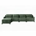 thumbnail image 3 of Exquisite Four-seater Sofa with Chenille Fabric & Ergonomic Design, 3 of 11