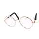thumbnail image 4 of Gafas para mascotas, Moda, Tendencia, Creativas, Foto, Montura redonda, Gafas de sol para juguetes, Gafas de sol retro, Montura dorada con lente blanca, 4 of 6