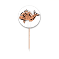 thumbnail image 1 of Fish Animal Cartoon Art Deco  Fashion Toothpick Flags Round Labels Party Decoration, 1 of 3