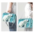 thumbnail image 3 of Polar Bear Canvas Picnic Mat Waterproof Outdoor Blanket Portable Beach Mat Extra Large Foldable with Handles Blue Stripe Pattern 72x80 inches, 3 of 6