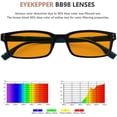 thumbnail image 4 of Eyekepper Blue Blocking Glasses for Women Men Reading Computer Orange Tinted Readers - Black/Blue, 4 of 5