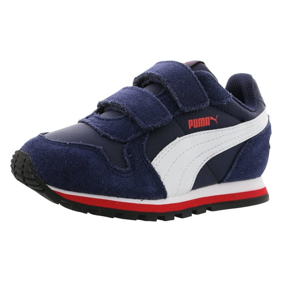 Puma St Runner Ac Baby Boys Shoes Size 1, Color: Peacoat/White/High Risk Red