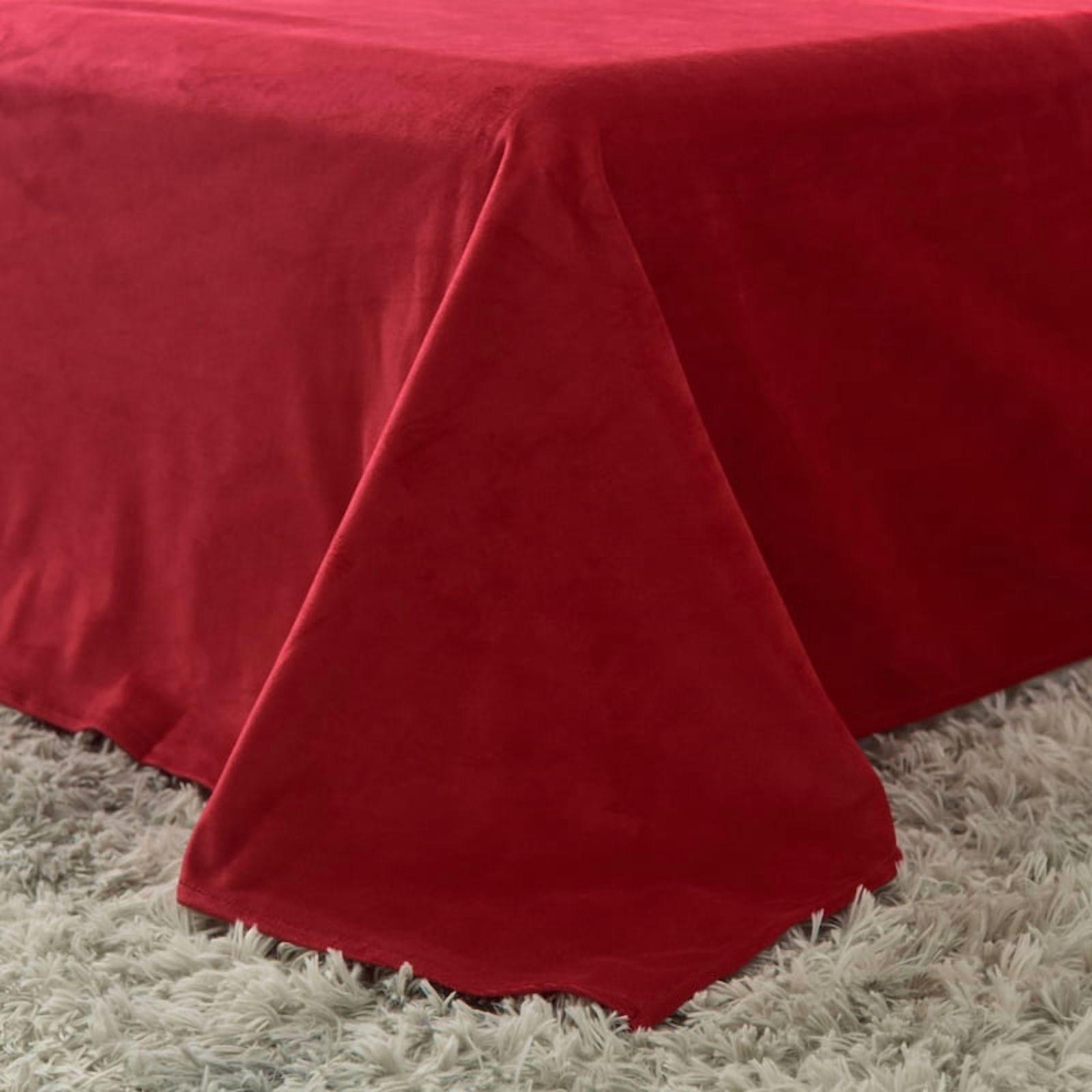 MorroMorn 5 PCS Shaggy Duvet Cover Bedding Set - Fluffy Comforter Cover Long Faux Fur Luxury Ultra Soft Cozy (Dark Red, King/California King)