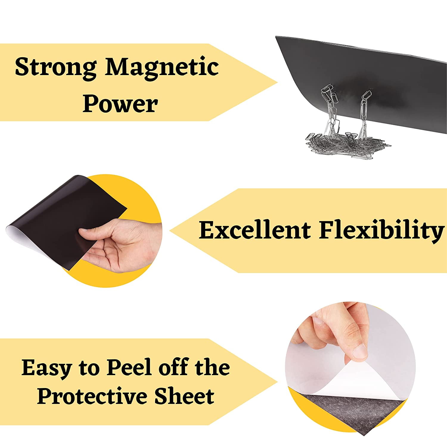 Mr. Pen- Adhesive Magnetic Sheets, 8 inch x 10 inch, 4 Pack, Magnetic Sheet, Magnetic Paper, Magnet Paper Sheets, Magnetic Sheets with Adhesive