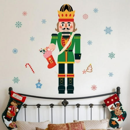 

Christmas Nutcracker Refrigerator Magnets Xmas Nutcracker Fridge Magnet Stickers Cute Funny Soldier Nutcracker Sign Christmas Holiday Door Garage Office Cabinets Decoration