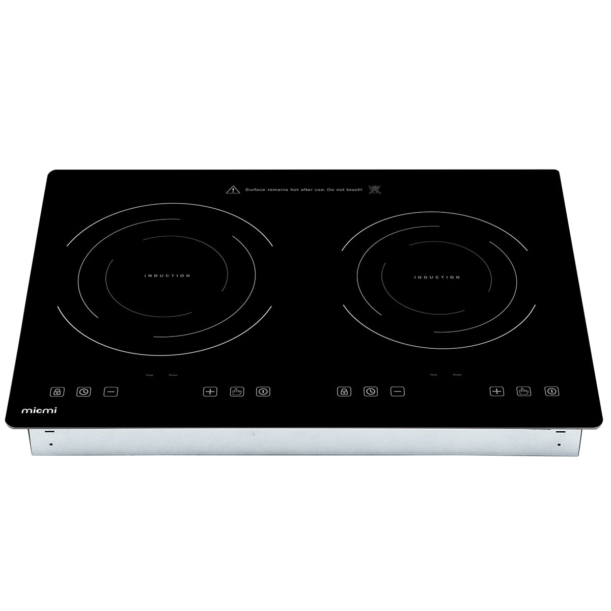 Electric Cooktop，Portable 120V Double Induction Cooker with 2 Burners for Cooking, 9 Temperature