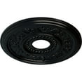 thumbnail image 3 of Ekena Millwork 16 1/8"OD x 3 1/2"ID x 7/8"P Genevieve Ceiling Medallion (Fits Canopies up to 3 1/2"), Hand-Painted Jet Black, 3 of 6