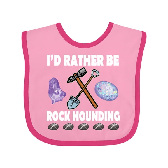 Inktastic Rock Hounding Rock Collector Boys or Girls Baby Bib