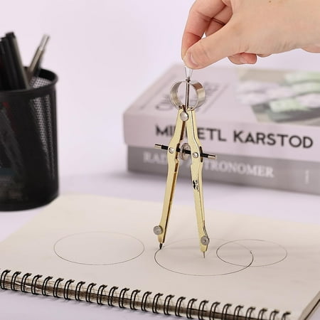 Mr. Pen- Professional Compass for Geometry, Gold with Extra Leads, Metal Compass with Lock, Drawing Compass, Geometry Compass, Math Compass, Compass Drawing, Drafting Compass, Drafting Tools