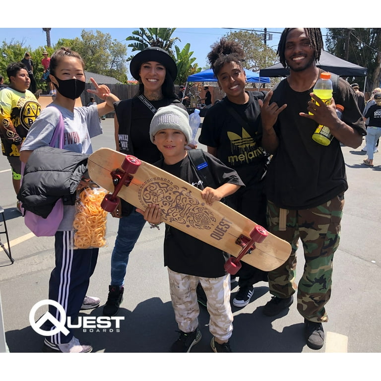 Made In Mars 40 in. Quest Zero Dark Longboard Skateboard for