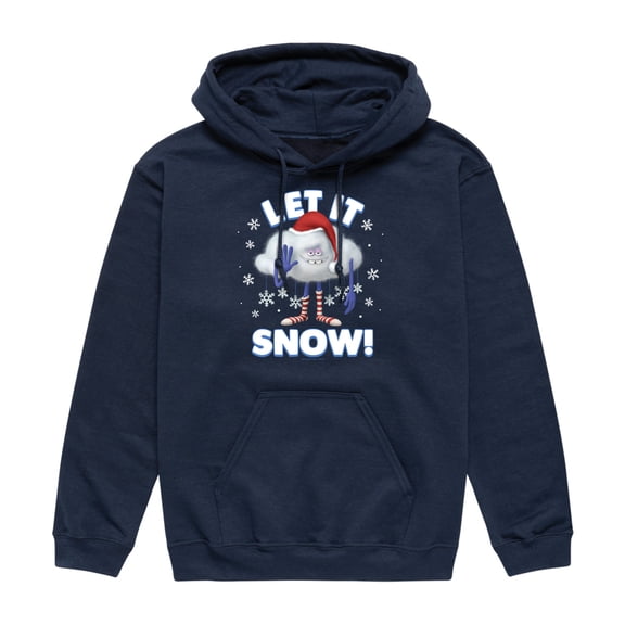 Trolls Movie - Christmas - Let It Snow - Cloud Guy - Men's Pullover Hooded Fleece Sweatshirt