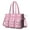 Pink Bows And, variant on Teacher Tote Bag,Pink Bows and Baseballs Pattern Teacher Utility Tote Bag,Large Work Tote Bags for Women with Multiple Pockets,Top Zipper Closure,13.8x10.6x6.7 Inch