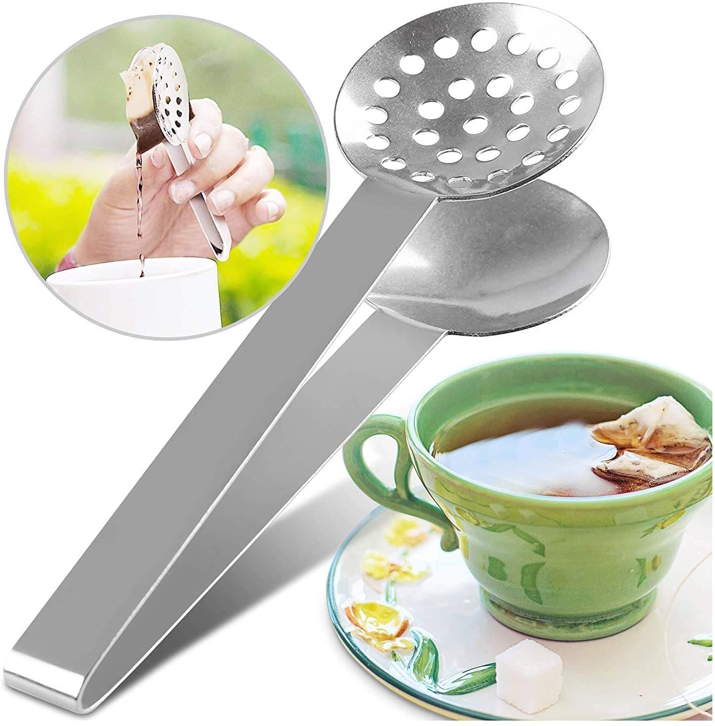 Orblue Tea Bag Squeezer, Teabag Tongs, Press