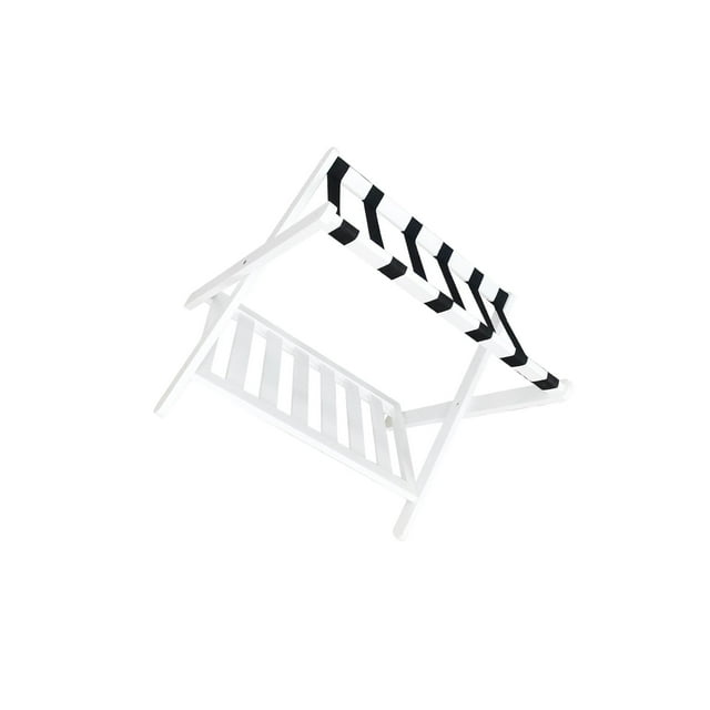 Langgg Support de Valise Pliant Support de Valise Multifonction Robuste avec Sangles en Nylon Blanc 68x45x55cm