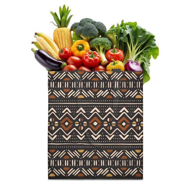 Sac de Courses en Toile à Rayures Abstraites – Sac Artistique Réutilisable