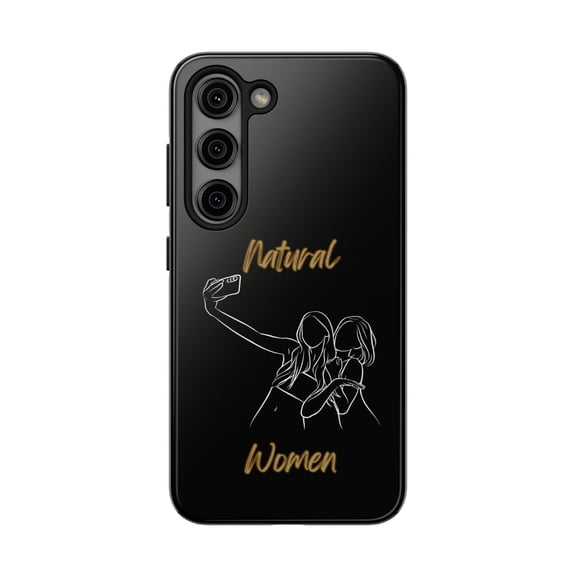 Natural Woman Friends Selfie (WL)Tough Phone Cases BLACK
