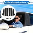 thumbnail image 2 of 6 Piezas de moldura de ventana del pilar de la puerta para Mitsubishi Outlander Sport ASX 2011-2019 Negro Frontal Trasero Izquierdo Derecho Sticker Antirrayaduras Cubierta de Pilares, 2 of 7