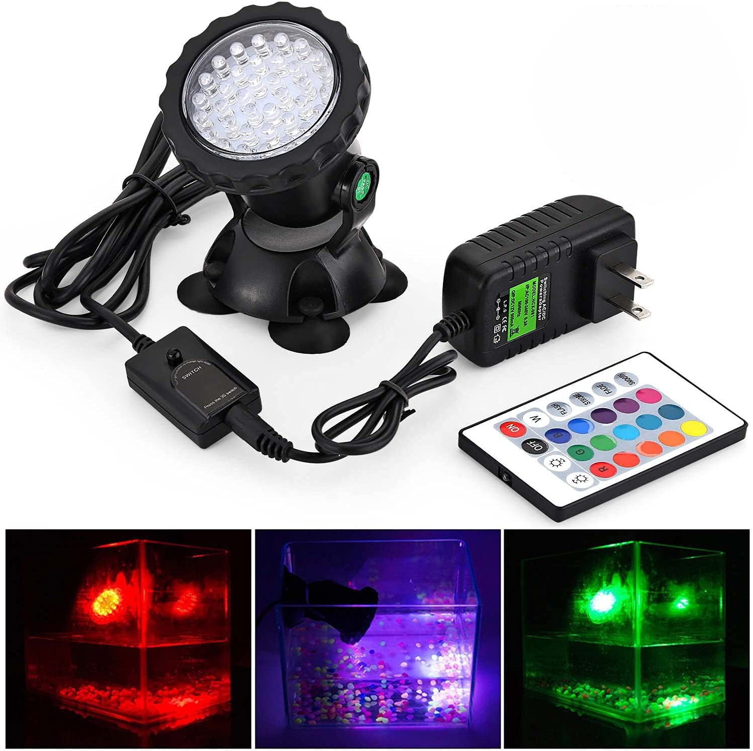 Pond Lights LED Underwater 3.5W, Submersible Swimming Pool Lights with ...
