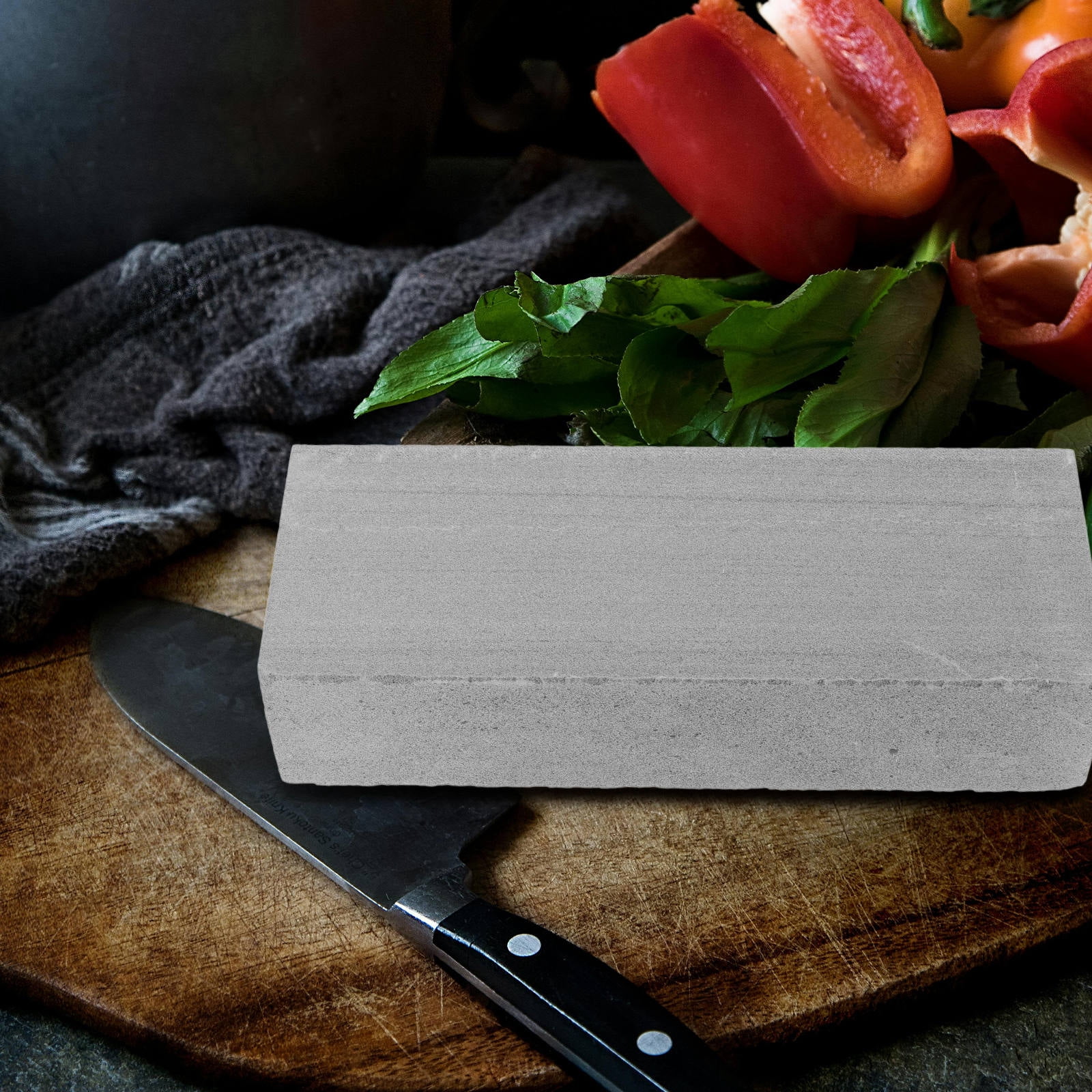 WHAMVOX  Knife Sharpening Whetstones Cutters Sharpener Work Dark Grey