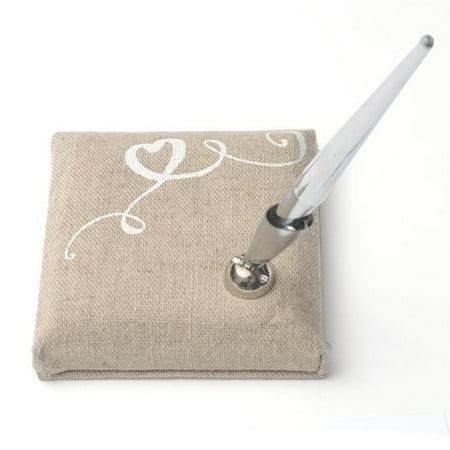 Script Love Linen Pen Holder and Pen