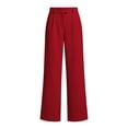 thumbnail image 6 of Tsivenald Womens Satin Wide Leg Pants High Waist Front Pleated Loose Baggy Solid Color Elegant Office Dress Trousers, 6 of 6