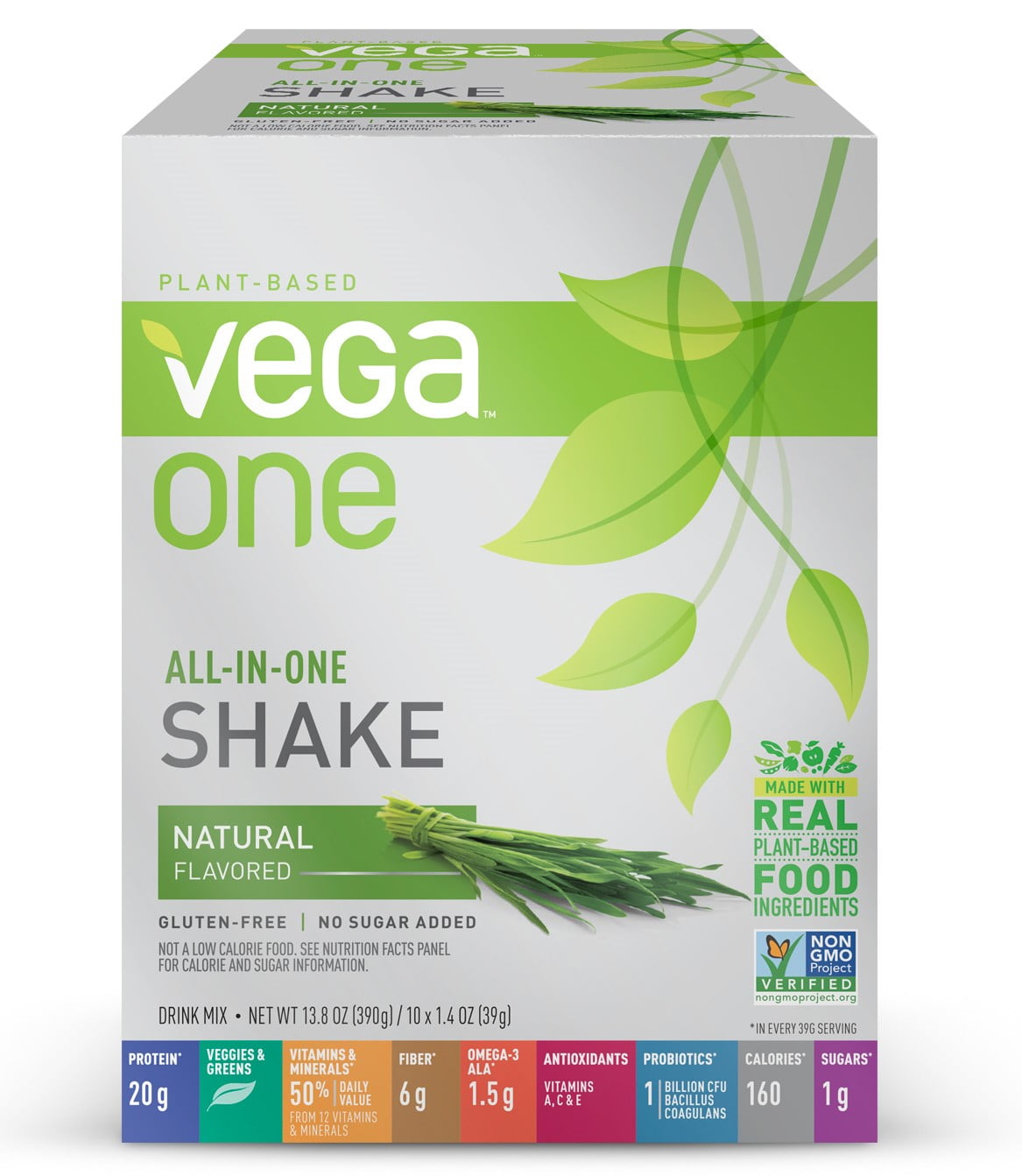 Vega One Organic All In One Shake, Natural, 20g Protein, 10 Ct