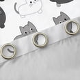 thumbnail image 4 of jejeloiu Cartoon Cat Kitten Curtains Pack of 2 (42x84 Each),Pet Loves Curtains Blackout,White Black Gray Bedroom Curtains For Boys,Luxury Bedroom Decor, 4 of 6