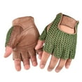 thumbnail image 5 of 2pack Durability Men's Mittens Half Finger Wools Leather Gloves Outdoor Sports for Gym, Motorcycle Cycling, and Outdoors, 5 of 8
