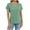 Green, variant on Htigea Womens Summer V Neck T Shirts Casual Roll Short Sleeve Tops Loose Fit Basic Tee with Pocket Sale Blue,S