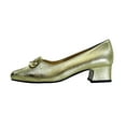 thumbnail image 3 of FLORAL Taya Women's Wide Width Slip-On Dress Pumps with Bow GOLD 5.5, 3 of 6