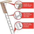 thumbnail image 2 of Louisville Ladder 25.5x54 Aluminum Attic Ladder, Type IAA, 375-pound Load Capacity, AA2510,Silver, 2 of 7