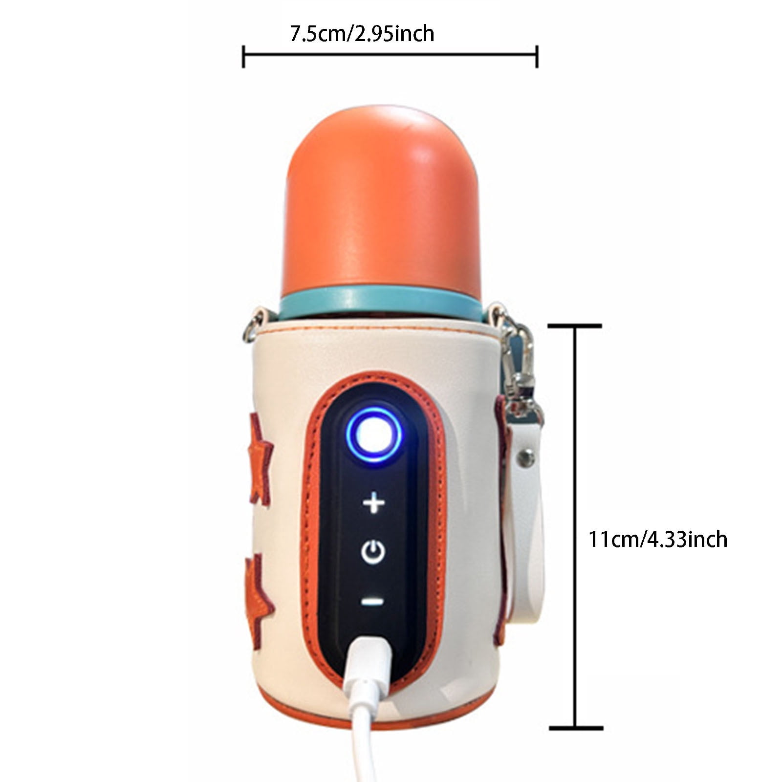 Universal USB Portable Bottle Warmer Bag Adjustable Temperature Digital Display Heating Cover For Travel Camping Home Use