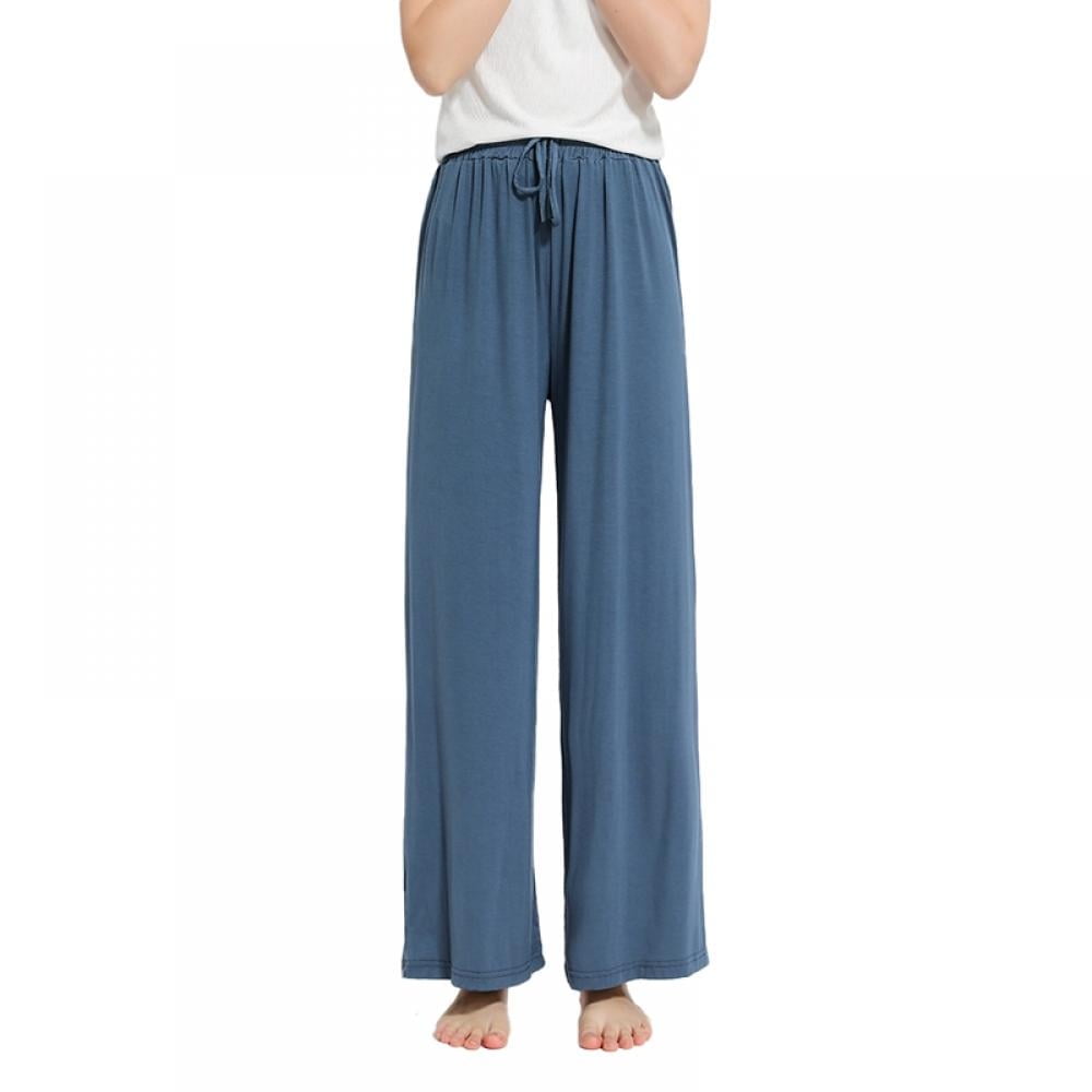 Womens Casual Stretch Cotton Pajama Pants Simple Lounge Pants