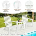 thumbnail image 3 of Patiojoy 2PCS Wooden Adirondack Chair W/Ergonomic Design Outdoor Lounge Armchair Acacia Wood chair for Yard&Patio White, 3 of 8