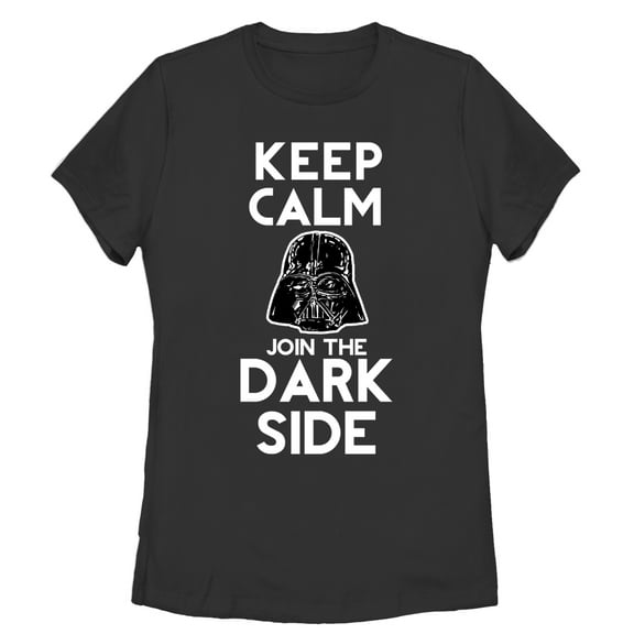 Women's Star Wars Keep Calm  Graphic Tee Black Small