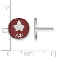 thumbnail image 2 of White Sterling Silver Earring Bordeaux Women'S Greek Alpha Phi 12 mm, 2 of 2
